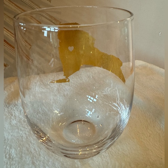 New York State Stemless Wine Glass Color Gold - Picture 3 of 6